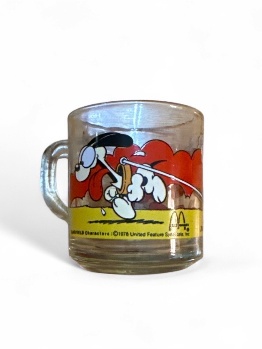Vintage mcdonalds garfield and odie glass mug